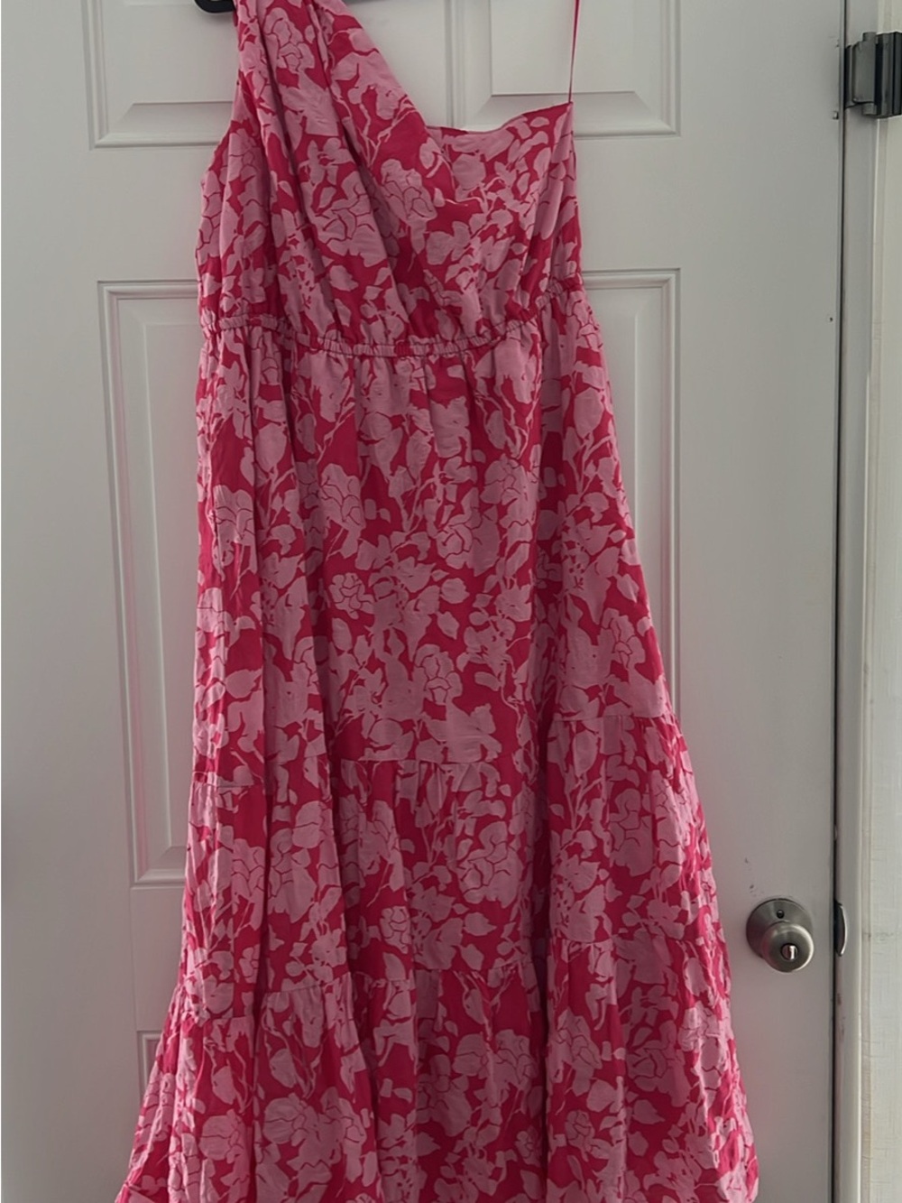 Tuckernuck Pink Floral One-Shoulder Dress